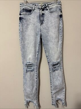 L'AGENCE Light Blue Skinny Distressed Jeans